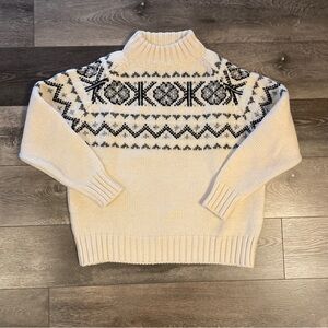 &DAUGHTER 100% Wool Merino Fair Isle Sweater Nordic Size M Excellent Condition